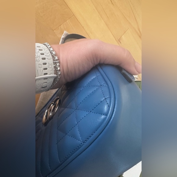 Almost New Gucci Marmont in denim blue leather - Picture 6 of 13